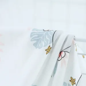Tissu de bambou recyclé biologique personnalisé à quantité minimale de commande basse tissu tricoté en bambou élastique à impression numérique pour vêtements de bébé - Product Image 4