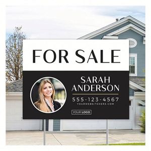 Letrero Publicitario Personalizado con Logotipo para Jardín, Inmobiliario, Impresión de Letreros para Patio, Regalo Promocional de Marketing Inmobiliario, Propiedad en Venta - Product Image 1