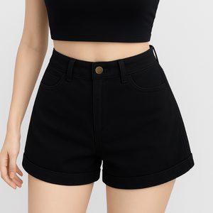 Pantalones cortos vaqueros baratos para mujer al por mayor, fabricante de Vietnam, pantalones vaqueros azules informales, tela suave OEM, soporte de muestra gratis - Product Image 4