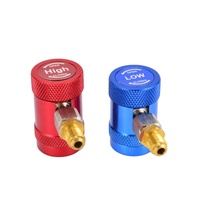 R-1234YF H & L adaptateurs de coupleur rapide voiture A/C collecteur charge laiton plastique Couple rapide pour climatiseur réfrigérant R1234YF