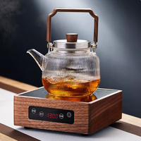 Teko Kaca Tahan Suhu Tinggi Kapasitas Besar Set Teh Kopi Gaya Zen Asia Ramah Lingkungan Tahan Lama Dapat Digunakan Ganda untuk Teh Elektrik