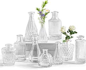 Glass Bud <strong>Vase</strong> for <strong>Flowers</strong> Mini Bud <strong>Vases</strong> in Bulk Rustic Wedding Decorations Deco Glass &amp; Crystal Art Customized Packing - Product Image 1