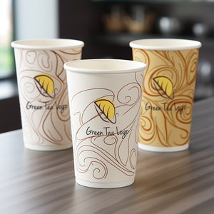 Para LOKYO Custom Printed 8oz 12oz Single Wall Vasos de papel desechables Vasos Para Cafe Desechables Con Tapa Takeaway PLA Cups for H - Product Image 3