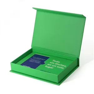 Scatola regalo magnetica con carta di credito personalizzata in cartone cartonato di lusso con lettera d'invito