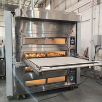 Horno Eléctrico Comercial de Plataforma Elevadora, 4 Niveles, 16 Bandejas, Gran Capacidad, para Pan y Pizza, Equipo de Panadería