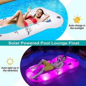 Chaise flottante gonflable à bouée lumineuse à LED <span class=keywords><strong>avec</strong></span> télécommande Matelas de <span class=keywords><strong>plage</strong></span> amusant pour les fêtes - Product Image 5