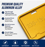 Support de plaque d'immatriculation personnalisé en alliage d'aluminium antirouille pour moto, norme Philippines, vente en gros