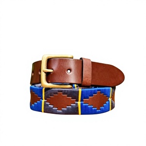 Ceintures en cuir de vachette naturel faites à la main, personnalisables, avec crâne en acier, légères, écologiques, mode masculine décontractée, polo, fabriquées en Inde - Product Image 5