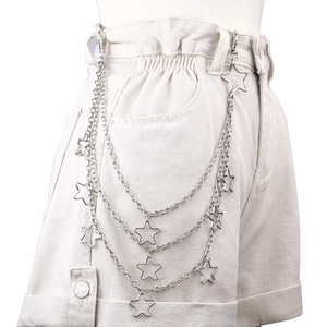 Chaîne de pantalon en métal ajouré en alliage de zinc, style Hip Hop Punk Rock, pour homme, usage quotidien - Product Image 2