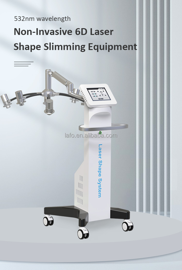 Newest design salon spa clinic use 532nm laser 6D laser non-invasive laser slimming equipment