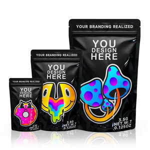 Bolsas de Plástico Laminadas con Papel de Aluminio Impresas Personalizadas, con Cierre Hermético, a Prueba de Olores, para Empacar Comestibles, Dulces y Gomitas, Bolsas Mylar de 3.5g - Product Image 2