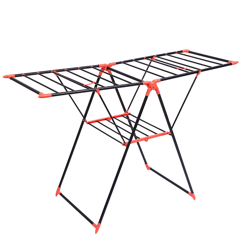 Напольная сушилка для одежды из нержавеющей стали черного цвета