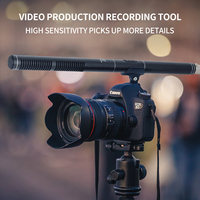TNH HY8800 Microphone à montage sur caméra avec double mode de ramassage DC1.5V 48V Phantom 3.5mm 6.35mm