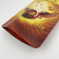 Grains de café arabica premium, chewing-gum, sac refermable réutilisable avec fermeture éclair, sac en plastique PE thermosoudé, couleur personnalisée, MOQ 100 pièces