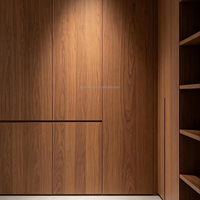 Panel de Pared de PVC con Acabado de Madera, Impermeable, Ignífugo, Chapa de Madera de Bambú para Decoración de Paredes Interiores de Hoteles