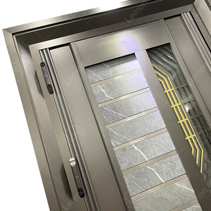 Porte <span class=keywords><strong>d</strong></span>'entrée blindée moderne en acier inoxydable antivol 36x80 – Vente directe usine en gros - Product Image 4