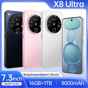 New X8 siêu gốc 5g điện thoại thông minh 7.3-inch HD Màn hình 16GB + 1TB <span class=keywords><strong>Android</strong></span> Dual Card 72 + 108MP HD vẻ đẹp máy ảnh decacore CDMA - Product Image 5