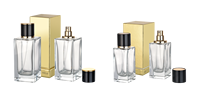 Flacon de parfum personnalisé de conception nouvelle, 50 ml, 100 ml, flacon de parfum en verre transparent rose de luxe avec boîte d'emballage