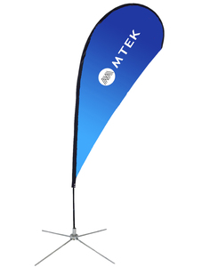 Biểu tượng tùy chỉnh in Giọt Nước Mắt lông cờ trong nhà/ngoài trời Roll-up hiển thị bãi biển cờ bay dấu hiệu biểu ngữ cho triển lãm - Product Image 3