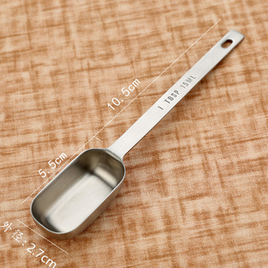 โลโก้ที่กำหนดเองที่มีคุณภาพสูง304สแตนเลส<span class=keywords><strong>1</strong></span>ช้อนโต๊ะจับยาวช้อนวัด15มิลลิลิตร - Product Image 3
