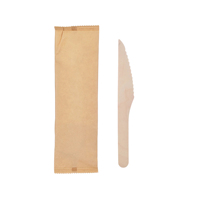 Ensemble de couverts jetables sans plastique en bois de bouleau naturel, couteaux, fourchettes, cuillères, en vrac, durables, pour événements et traiteur