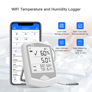 Sigmawit Indoor Thermometer Hygrometer Wireless <strong>WiFi</strong> <strong>Temperature</strong> And Humidity <strong>Sensor</strong> For Supermarket Refrigerator - Product Image 2