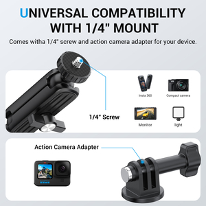 Nouveau support pour caméra sportive, support d'enregistrement pour moto et VTT, peut également être utilisé comme support de bureau ou <span class=keywords><strong>pince</strong></span> de <span class=keywords><strong>fixation</strong></span> pour voiture - Product Image 4