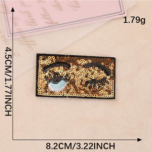 Parche Bordado de Algodón con Lentejuelas Brillantes y Diseño de Ojo, Creado con un Propósito, para Coser, Precio de Fábrica - Product Image 5