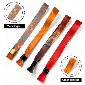 Personalized Custom Disposable Wristband Cloth <b>Ribbon</b> Bracelet Music Festivals Event Admission Ticketing Made Paper - Product Image 3