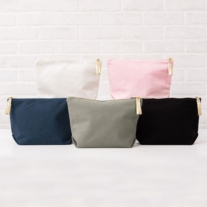 Custom Logo Canvas Makeup <b>Bag</b> Multi Color Gold Zipper Cosmetic Storage Pouch Portable Travel <b>Wash</b> Organizer <b>Bag</b> - Product Image 6