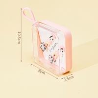 Boîtes d'emballage à surface lisse pour accessoires de faux ongles, boîte d'emballage en plastique vide de couleur unie avec poignée