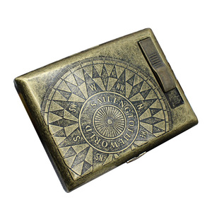20Pcs Retro Bronze Thuốc Lá Trường Hợp Nhẹ Hơn Có Thể Sạc Lại La Bàn Đại Bàng Kim Loại Thuốc Lá Trường Hợp - Product Image 4