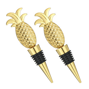 Takumori Pineapple <b>Wine</b> Stopper Gold Metal Sealing Bottle Cap For <b>Wine</b> Preservation And Parties - Product Image 3