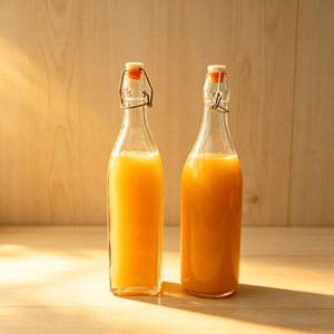 Bouteilles en verre rondes de 1000 ml de grande taille, de haute qualité, avec bouchon à clipser, pour jus, <span class=keywords><strong>lait</strong></span> et vin, vente en gros - Product Image 3