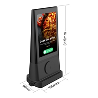 Nouvelle conception de brevet FYD06 Cloud Sever système Android Double face écran tactile numérique Kiosque Table lecteur de publicité