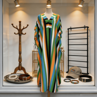Abaya ethnique africaine rétro pour femmes, imprimé géométrique, silhouette en trompette, robe grande taille