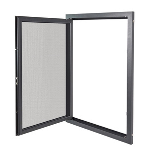 Modern Design Double Diamond Mesh <strong>Windows</strong> Large Bay <strong>Window</strong> Black Aluminium <strong>Frame</strong> Sliding Folding for Bedroom Bathroom Chinese - Product Image 6
