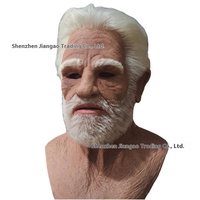 Masque réel JiaGao, dernier modèle, Halloween, tête entière, tête de vieil homme sans cheveux, en plastique, accessoire de cosplay pour adultes