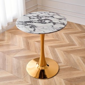 Mesa de Comedor Redonda de Mármol Estilo Francés para 4 Personas, Muebles Comerciales Personalizables para Cafeterías y Pastelerías - Product Image 6