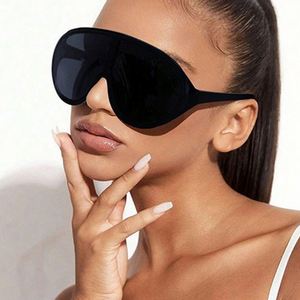 Gafas de Sol de Moda con Logotipo Personalizado, de Lujo, para Hombre y Mujer, Estilo Punk, Montura Grande, Lentes de Una Pieza con Protección UV400, Gafas de Sol de Gran Tamaño - Product Image 6