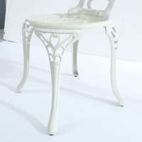 Ensemble de salle à manger d'extérieur durable pour hôtel, chaises en aluminium moulé, modernes, empilables, portables, pliables, imperméables