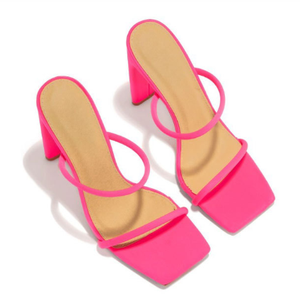 Robe de discothèque en cuir pu, à bout ouvert, talons fins, avec <span class=keywords><strong>plateforme</strong></span> rehaussée, pour femmes, tendance, été - Product Image 6