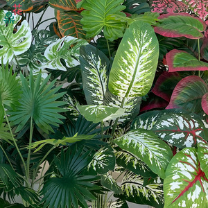 Plante Artificielle 18 Branches en Soie, Fleur Embossée, Décoration Extérieure, Style Simple, Plantes Vertes - Product Image 1
