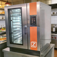 Four à vapeur combiné professionnel en acier inoxydable à 20 niveaux avec commande tactile pour boulangerie, cuisine et service de restauration