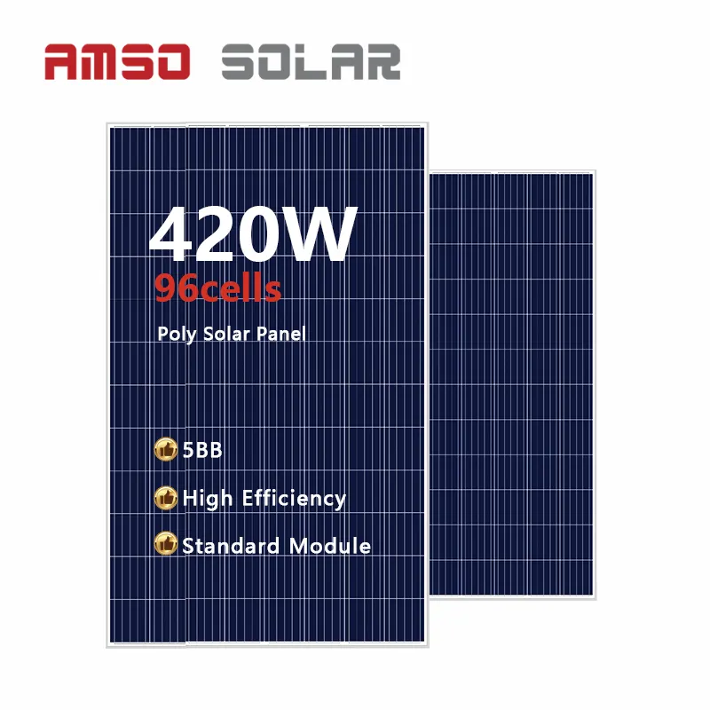 Bester Wirkungsgrad 400W 410W 420W 430W poly kristallines Solar panel ist 420W Solar panel