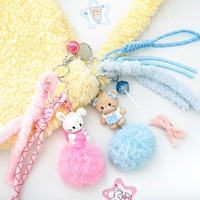 Porte-clés Anime Kawaii Mikko Fluffy Ball Series, Boîte Mystère, Jouet Surprise, Ornement Tendance pour Filles, Figurines de Collection Mousse Cammy Latte