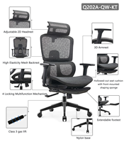 Chaise de bureau ergonomique personnalisée, chaise de bureau avec support de tête, chaise de bureau inclinable, chaise de travail pivotante