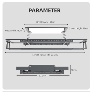 Elektrische 35KG kledinghanger opvouwbaar aluminium automatische wasrek droogrek slim elektronisch type voor balkon/slaapkamer - Product Image 6