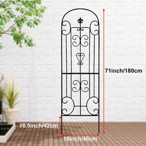 <span class=keywords><strong>Arche</strong></span> de jardin décorative <span class=keywords><strong>en</strong></span> métal noir, support <span class=keywords><strong>en</strong></span> <span class=keywords><strong>fer</strong></span> <span class=keywords><strong>forgé</strong></span> <span class=keywords><strong>pour</strong></span> <span class=keywords><strong>plantes</strong></span> <span class=keywords><strong>grimpantes</strong></span> (roses et vigne) (lot de 2) - Product Image 4