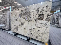 Quartzite Naturel Translucide Pandora Patagonia pour Mur de Fond Rétroéclairé, Îlot de Cuisine, Plan de Travail, Table, Sol, Escalier